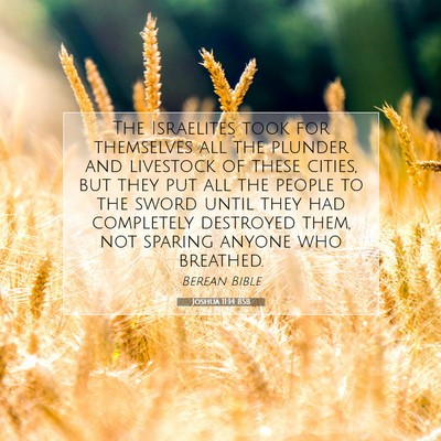 Picture 07 - Joshua 11:14 BSB - The Israelites took for themselves all the - Bible Verse Picture