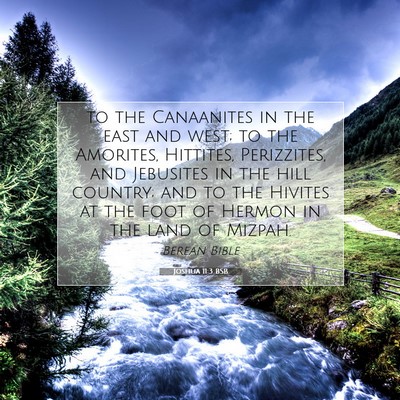Picture 07 - Joshua 11:3 BSB - to the Canaanites in the east and west; to the - Bible Verse Picture