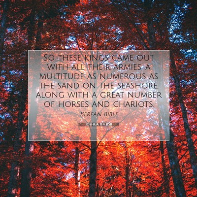 Picture 07 - Joshua 11:4 BSB - So these kings came out with all their armies, a - Bible Verse Picture