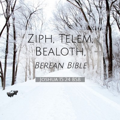 Picture 07 - Joshua 15:24 BSB - Ziph, Telem, - Bible Verse Picture