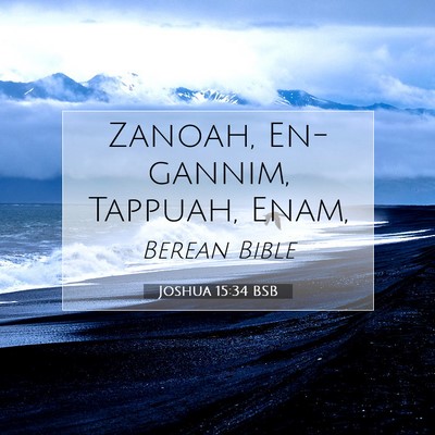 Picture 07 - Joshua 15:34 BSB - Zanoah, En-gannim, Tappuah, - Bible Verse Picture