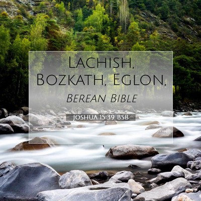 Picture 07 - Joshua 15:39 BSB - Lachish, Bozkath, - Bible Verse Picture
