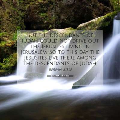 Picture 07 - Joshua 15:63 BSB - But the descendants of Judah could not drive out - Bible Verse Picture