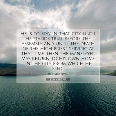 Picture 07 - Joshua 20:6 BSB - He is to stay in that city until he stands trial - Bible Verse Picture