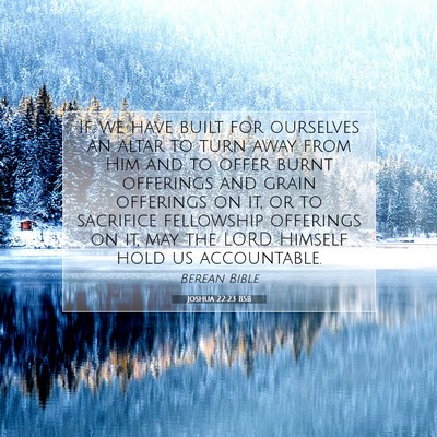 Picture 07 - Joshua 22:23 BSB - If we have built for ourselves an altar to turn - Bible Verse Picture