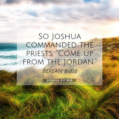 Picture 07 - Joshua 4:17 BSB - So Joshua commanded the priests, “Come up from - Bible Verse Picture