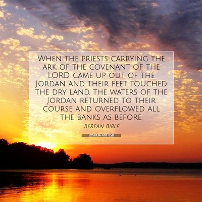 Picture 07 - Joshua 4:18 BSB - When the priests carrying the ark of the covenant - Bible Verse Picture