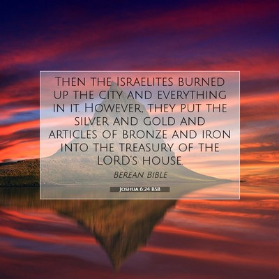 Picture 07 - Joshua 6:24 BSB - Then the Israelites burned up the city and - Bible Verse Picture