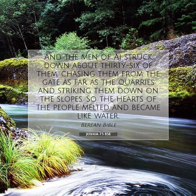 Picture 07 - Joshua 7:5 BSB - And the men of Ai struck down about thirty-six of - Bible Verse Picture