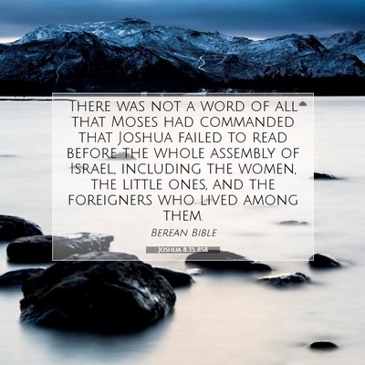 Picture 07 - Joshua 8:35 BSB - There was not a word of all that Moses had - Bible Verse Picture