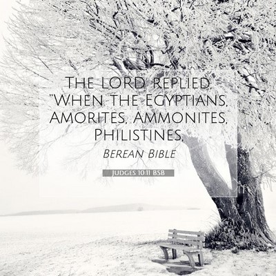 Picture 07 - Judges 10:11 BSB - The LORD replied, “When the Egyptians, - Bible Verse Picture