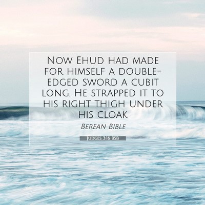 Picture 07 - Judges 3:16 BSB - Now Ehud had made for himself a double-edged - Bible Verse Picture