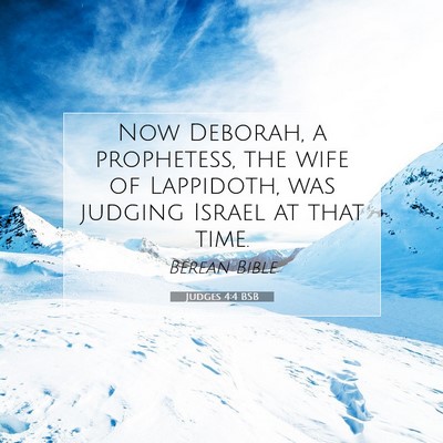 Picture 07 - Judges 4:4 BSB - Now Deborah, a prophetess, the wife of Lappidoth, - Bible Verse Picture