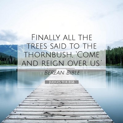 Picture 07 - Judges 9:14 BSB - Finally all the trees said to the thornbush, - Bible Verse Picture