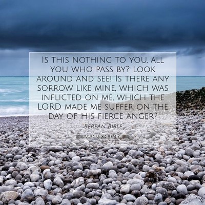 Picture 07 - Lamentations 1:12 BSB - Is this nothing to you, all you who pass by? Look - Bible Verse Picture