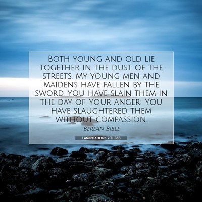 Picture 07 - Lamentations 2:21 BSB - Both young and old lie together in the dust of - Bible Verse Picture