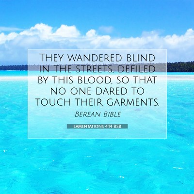 Picture 07 - Lamentations 4:14 BSB - They wandered blind in the streets, defiled by - Bible Verse Picture