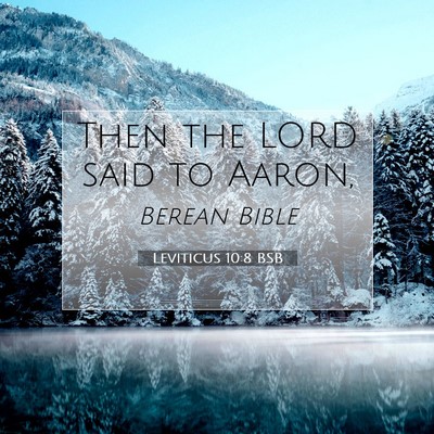 Picture 07 - Leviticus 10:8 BSB - Then the LORD said to - Bible Verse Picture
