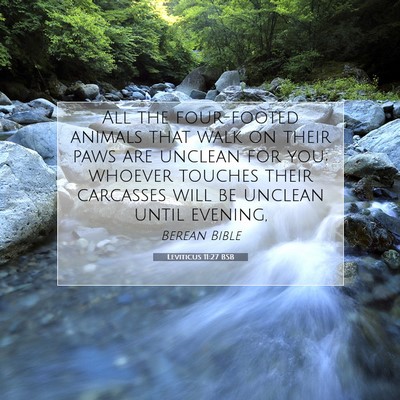 Picture 07 - Leviticus 11:27 BSB - All the four-footed animals that walk on their - Bible Verse Picture
