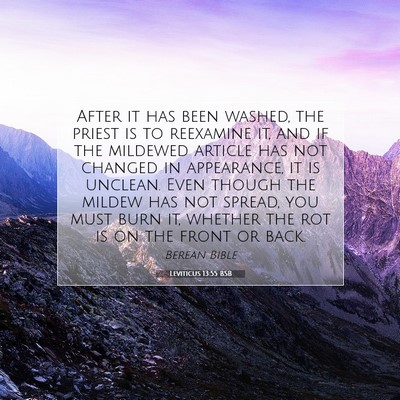 Picture 07 - Leviticus 13:55 BSB - After it has been washed, the priest is to - Bible Verse Picture