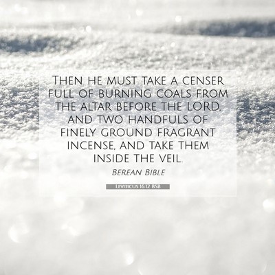 Picture 07 - Leviticus 16:12 BSB - Then he must take a censer full of burning coals - Bible Verse Picture