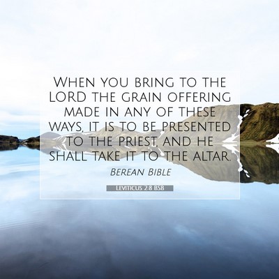 Picture 07 - Leviticus 2:8 BSB - When you bring to the LORD the grain offering - Bible Verse Picture