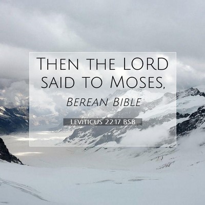 Picture 07 - Leviticus 22:17 BSB - Then the LORD said to - Bible Verse Picture