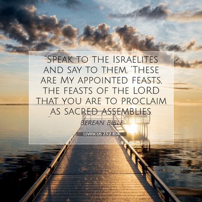 Picture 07 - Leviticus 23:2 BSB - “Speak to the Israelites and say to them, - Bible Verse Picture