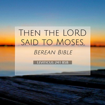 Picture 07 - Leviticus 24:1 BSB - Then the LORD said to - Bible Verse Picture