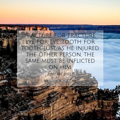 Picture 07 - Leviticus 24:20 BSB - fracture for fracture, eye for eye, tooth for - Bible Verse Picture