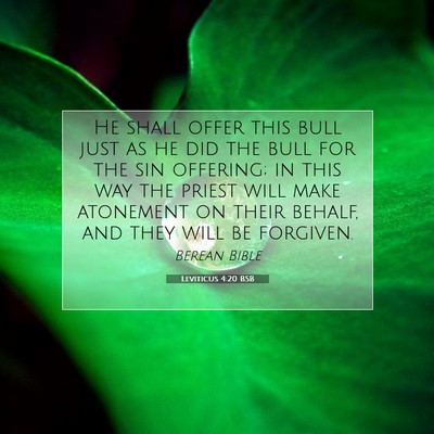 Picture 07 - Leviticus 4:20 BSB - He shall offer this bull just as he did the bull - Bible Verse Picture