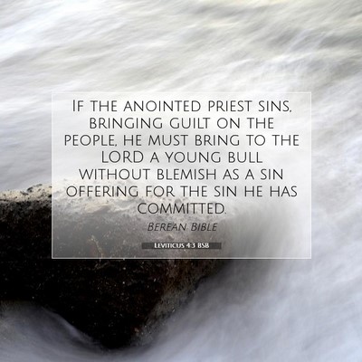 Picture 07 - Leviticus 4:3 BSB - If the anointed priest sins, bringing guilt on - Bible Verse Picture