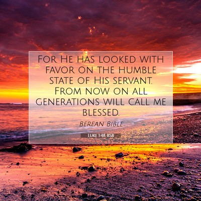 Picture 07 - Luke 1:48 BSB - For He has looked with favor on the humble state - Bible Verse Picture