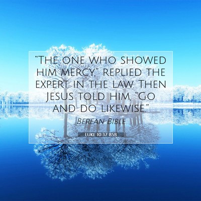 Picture 07 - Luke 10:37 BSB - “The one who showed him mercy,” replied the - Bible Verse Picture
