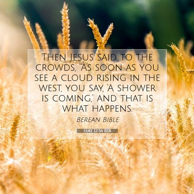 Picture 07 - Luke 12:54 BSB - Then Jesus said to the crowds, “As soon as you - Bible Verse Picture