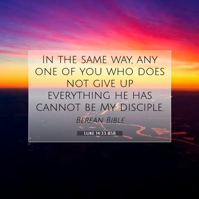 Picture 07 - Luke 14:33 BSB - In the same way, any one of you who does not give - Bible Verse Picture