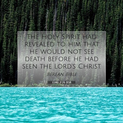 Picture 07 - Luke 2:26 BSB - The Holy Spirit had revealed to him that he would - Bible Verse Picture