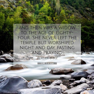 Picture 07 - Luke 2:37 BSB - and then was a widow to the age of eighty-four. - Bible Verse Picture