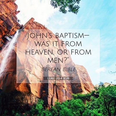 Picture 07 - Luke 20:4 BSB - John’s baptism—was it from heaven, or from - Bible Verse Picture