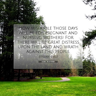 Picture 07 - Luke 21:23 BSB - How miserable those days will be for pregnant and - Bible Verse Picture