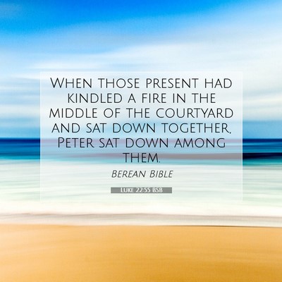 Picture 07 - Luke 22:55 BSB - When those present had kindled a fire in the - Bible Verse Picture