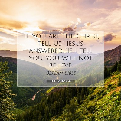 Picture 07 - Luke 22:67 BSB - “If You are the Christ, tell us.” Jesus - Bible Verse Picture