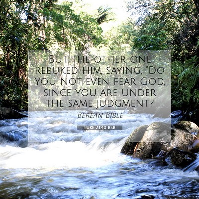 Picture 07 - Luke 23:40 BSB - But the other one rebuked him, saying, “Do you - Bible Verse Picture