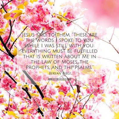 Picture 07 - Luke 24:44 BSB - Jesus said to them, “These are the words I - Bible Verse Picture