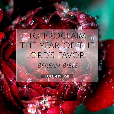 Picture 07 - Luke 4:19 BSB - to proclaim the year of the Lord’s - Bible Verse Picture