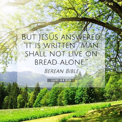 Picture 07 - Luke 4:4 BSB - But Jesus answered, “It is written: ‘Man - Bible Verse Picture