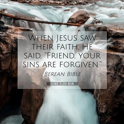 Picture 07 - Luke 5:20 BSB - When Jesus saw their faith, He said, “Friend, - Bible Verse Picture