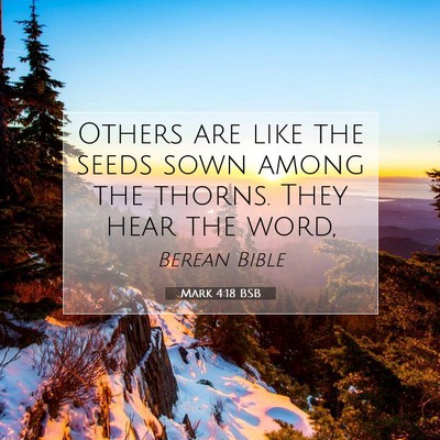 Picture 07 - Mark 4:18 BSB - Others are like the seeds sown among the thorns. - Bible Verse Picture