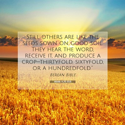 Picture 07 - Mark 4:20 BSB - Still others are like the seeds sown on good - Bible Verse Picture