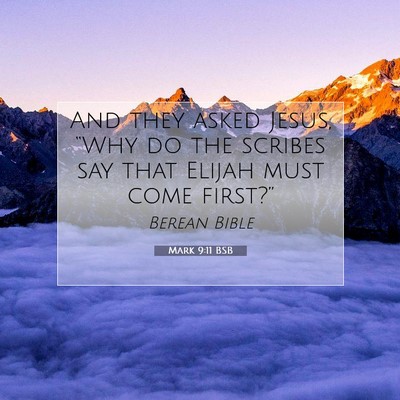 Picture 07 - Mark 9:11 BSB - And they asked Jesus, “Why do the scribes say - Bible Verse Picture
